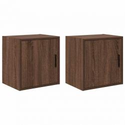 Armoires murales de garage 2 pcs chêne marron bois d'ingénierie alsavelo