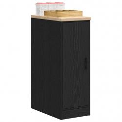Armoire de rangement de garage noir 30x51x85 cm bois de pin alsavelo