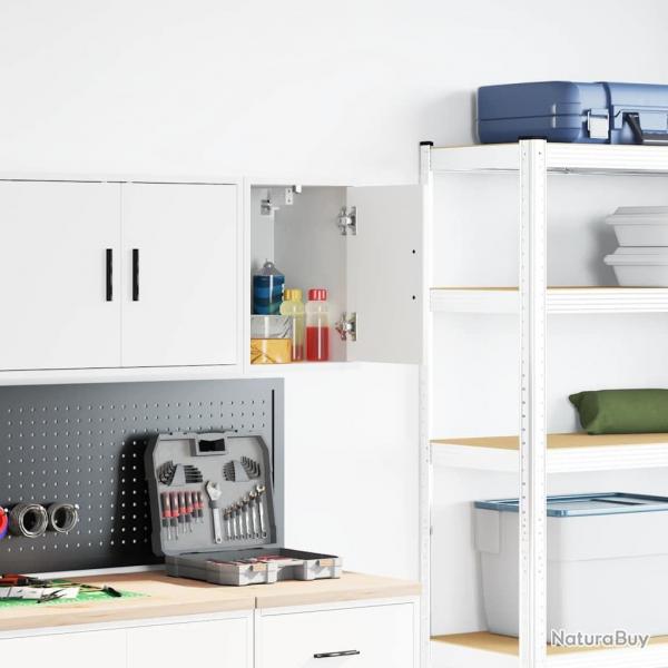 Armoire murale de garage blanc bois d'ingnierie alsavelo