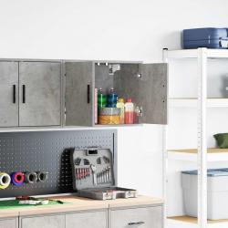 Armoire murale de garage gris béton bois d'ingénierie alsavelo