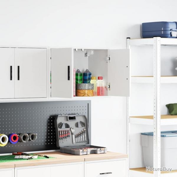Armoire murale de garage blanc bois d'ingnierie alsavelo