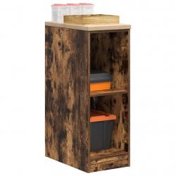 Armoire de rangement de garage chêne fumé 30x51x85 cm bois pin alsavelo