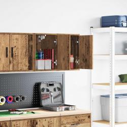 Armoires murales de garage 2 pcs vieux bois bois d'ingénierie alsavelo