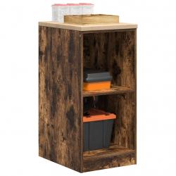 Armoire de rangement de garage chêne fumé 40x51x85 cm bois pin alsavelo