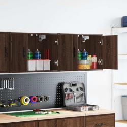 Armoires murales de garage 2 pcs chêne marron bois d'ingénierie alsavelo