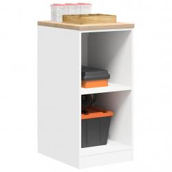 Armoire de rangement de garage blanc 40x51x85 cm bois de pin alsavelo