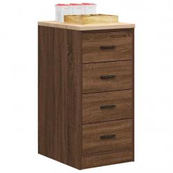 Armoire de rangement de garage chêne marron 40x51x85cm bois pin alsavelo