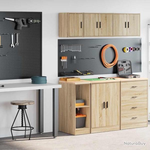 Armoires de garage 2 pcs chne sonoma bois d'ingnierie alsavelo
