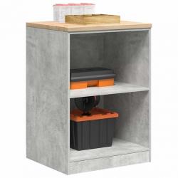 Armoire de rangement de garage gris béton 60x51x85 cm bois pin alsavelo