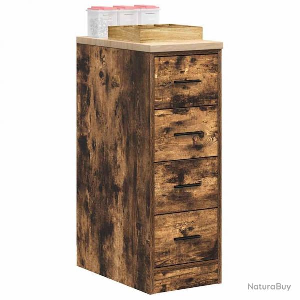 Armoire de rangement de garage chne fum 30x51x85 cm bois pin alsavelo