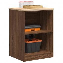 Armoire de rangement de garage chêne marron 60x51x85cm bois pin alsavelo