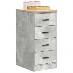 Armoire de rangement de garage gris béton 40x51x85 cm bois pin alsavelo