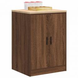 Armoire de rangement de garage chêne marron 60x51x85cm bois pin alsavelo