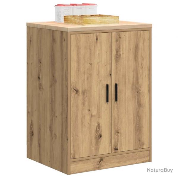 Armoire de rangement de garage chne artisanal bois de pin alsavelo