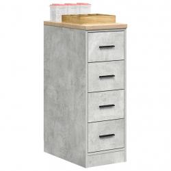 Armoire de rangement de garage gris béton 30x51x85 cm bois pin alsavelo