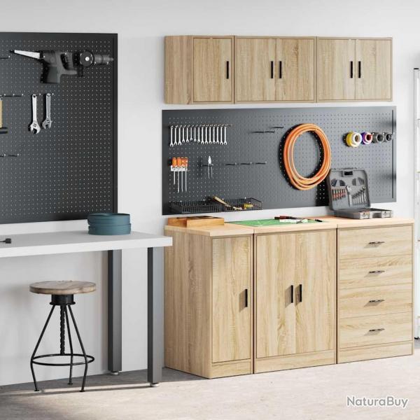 Armoires de garage 2 pcs chne sonoma bois d'ingnierie alsavelo
