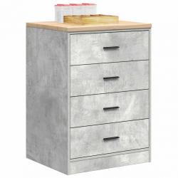 Armoire de rangement de garage gris béton 60x51x85 cm bois pin alsavelo