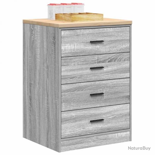 Armoire de rangement de garage sonoma gris 60x51x85 cm bois pin alsavelo