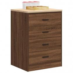Armoire de rangement de garage chêne marron 60x51x85cm bois pin alsavelo