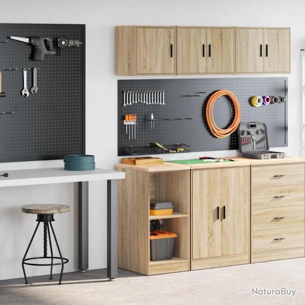 Armoires de garage 2 pcs chne sonoma bois d'ingnierie alsavelo