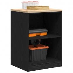 Armoire de rangement de garage noir 60x51x85 cm bois de pin alsavelo