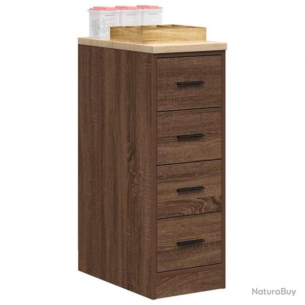 Armoire de rangement de garage chne marron 30x51x85cm bois pin alsavelo