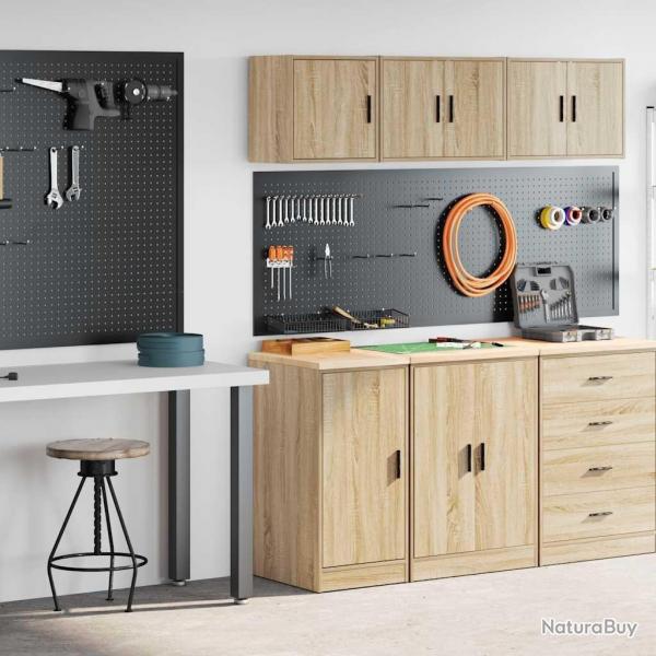 Armoires de garage 2 pcs chne sonoma bois d'ingnierie alsavelo