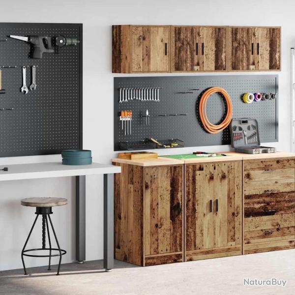 Armoires de garage 2 pcs vieux bois bois d'ingnierie alsavelo