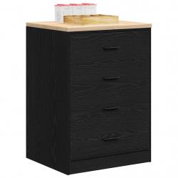 Armoire de rangement de garage noir 60x51x85 cm bois de pin alsavelo