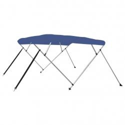 Auvent bimini à 4 arceaux Bleu 243x210x137 cm alsavelo