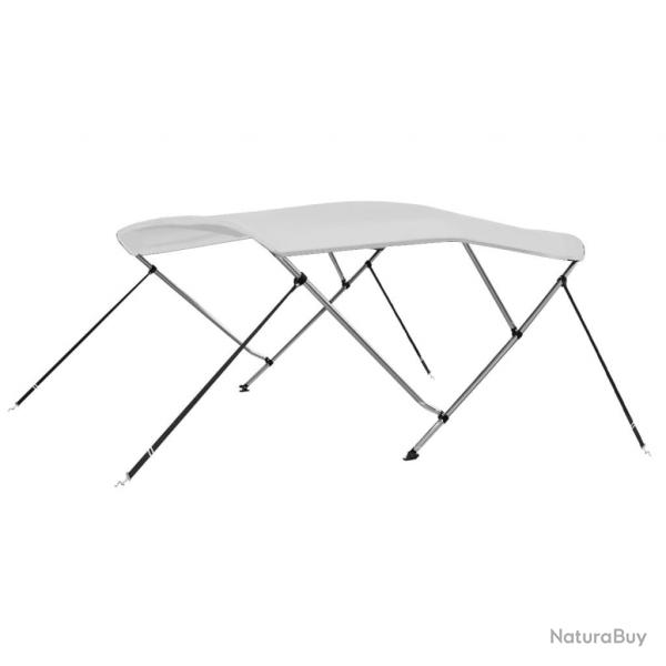 Auvent bimini  3 arceaux Blanc 183x196x137 cm alsavelo