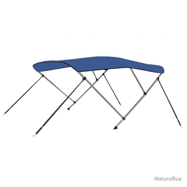 Auvent bimini  3 arceaux Bleu 183x140x137 cm alsavelo