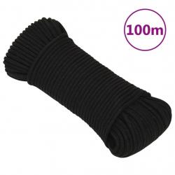 Corde de travail Noir 5 mm 100 m Polyester alsavelo