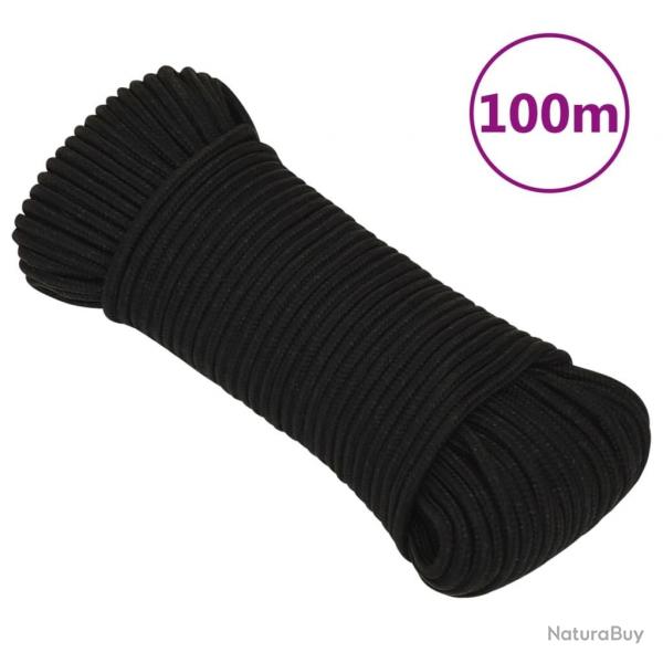 Corde de travail Noir 5 mm 100 m Polyester alsavelo