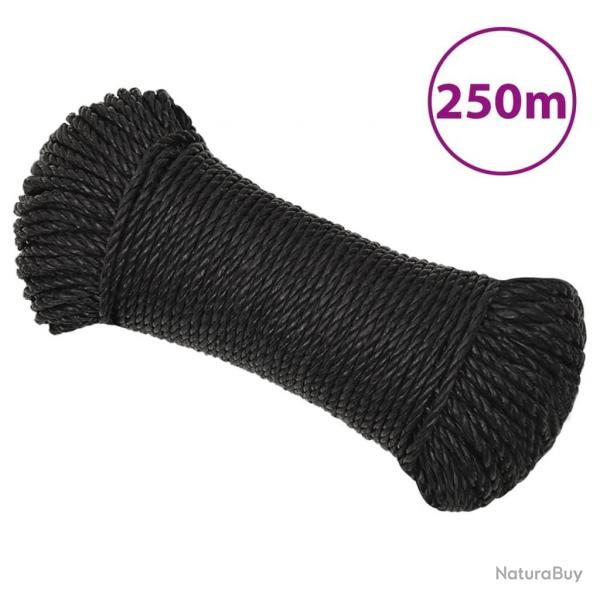 Corde de travail Noir 8 mm 250 m polypropylne alsavelo