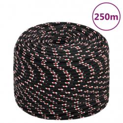 Corde de bateau Noir 8 mm 250 m Polypropylène alsavelo