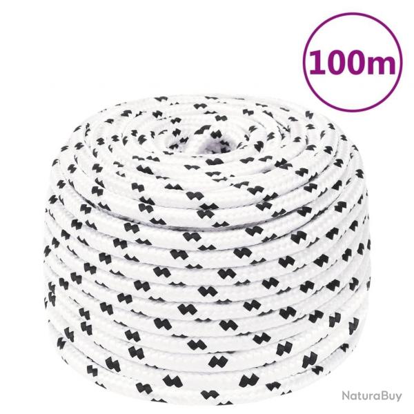Corde de travail Blanc 10 mm 100 m Polyester alsavelo