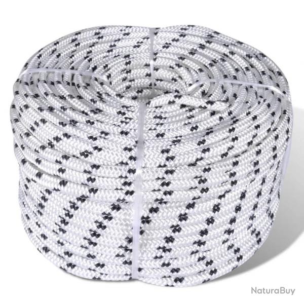 Corde de bateau tresse en bobine Polyester 12 mm x 50 m alsavelo