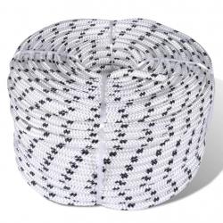 Corde de bateau tressée Polyester 6 mm 250 m Blanc alsavelo