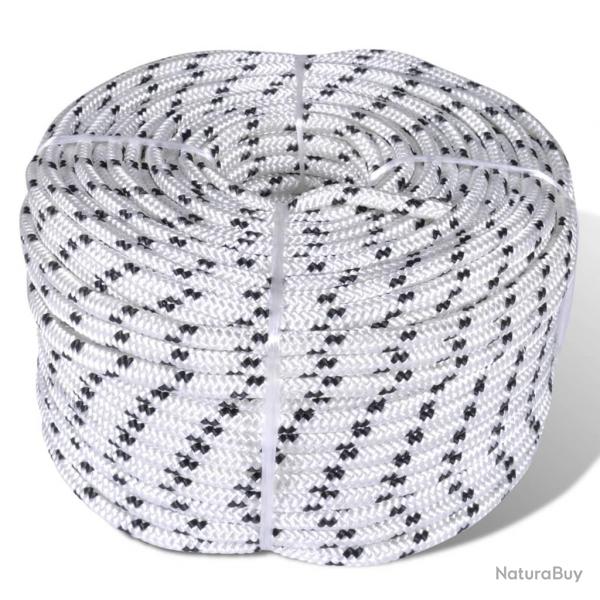 Corde de bateau tresse Polyester 6 mm 250 m Blanc alsavelo