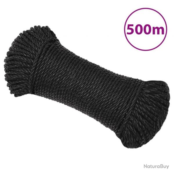 Corde de travail Noir 6 mm 500 m polypropylne alsavelo