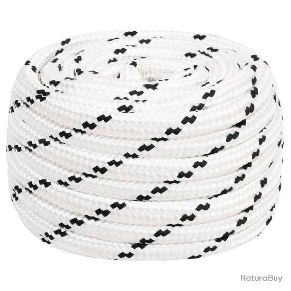 Corde de bateau tress Blanc 20 mmx100 m Polyester alsavelo