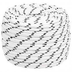 Corde de bateau tressé Blanc 14 mmx250 m Polyester alsavelo