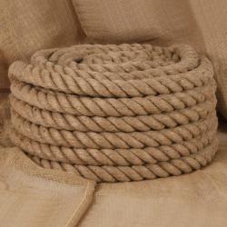 Corde de jute 25 m de long 40 mm d'&eacute;paisseur alsavelo