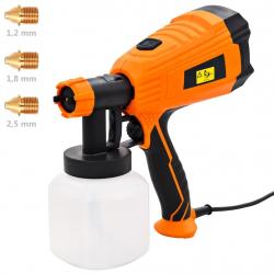 Pistolet à peinture électrique et 3 tailles de buses 500W 800ml alsavelo