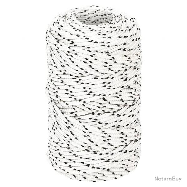 Corde de bateau tress Blanc 2 mmx100 m Polyester alsavelo