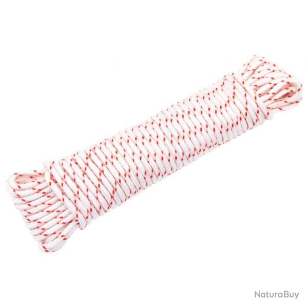 Cordon de dmarrage  tirer blanc et rouge 5 mm 10 m nylon alsavelo