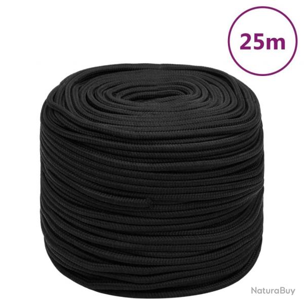 Corde de bateau Noir complet 6 mm 25 m Polypropylne alsavelo