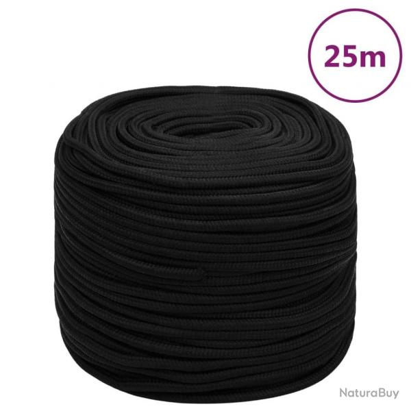 Corde de travail Noir 6 mm 25 m Polyester alsavelo