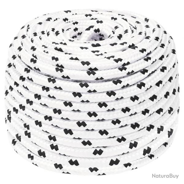 Corde de bateau tress Blanc 8 mmx25 m Polyester alsavelo